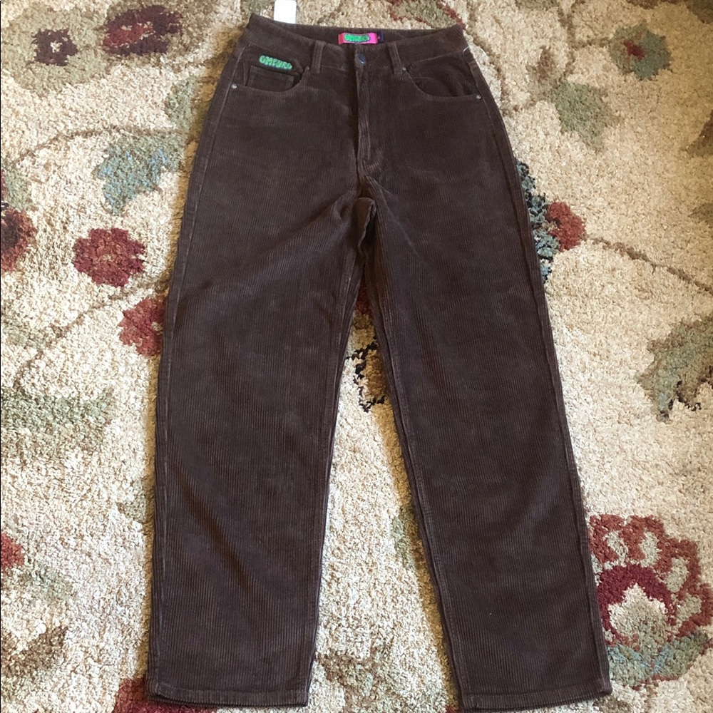 UNIF Dark Brown Corduroy Men Pants pantalón de mujer café talla 6